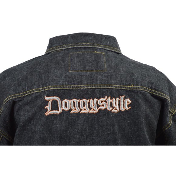 SNOOP DOGG Jeans Jacket Size 2XL Black Wash Denim Embroidered SDC Doggystyle - Picture 7 of 8